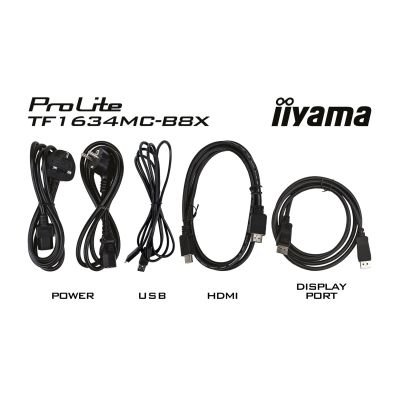 10. iiyama ProLite TF1634MC-B8X Computermonitor, 39,6 cm (15,6 Zoll), 1920 x 1080 Pixel Full HD LED-Touchscreen, Mehrbenutzerfähig, Schwarz