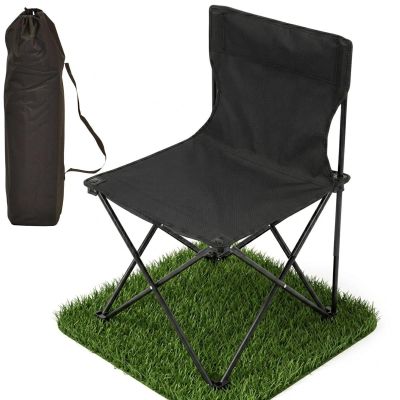 16. Faltbarer Campingstuhl, schwarz, 30 x 30 x 25/47 cm, ENERO CAMP
