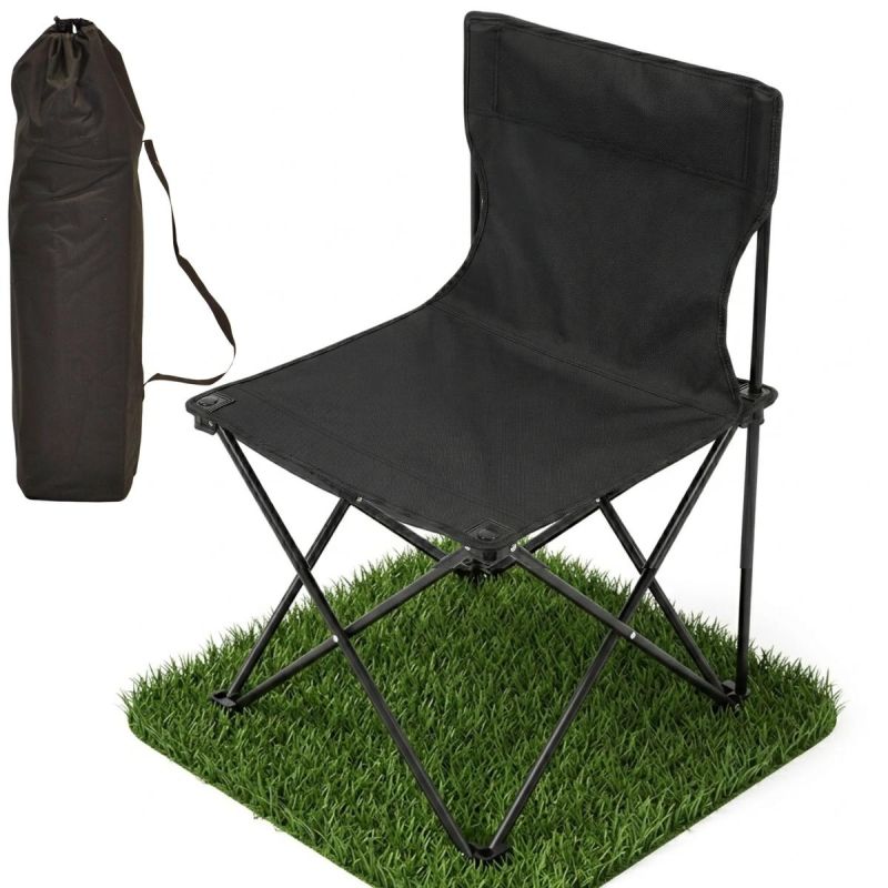 16. Faltbarer Campingstuhl, schwarz, 30 x 30 x 25/47 cm, ENERO CAMP