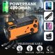39. Extralink Solar-Notfallradio mit Kurbeldynamo-Powerbank (4000 mAh) und SOS-Taschenlampe SR-4000, tragbar, analog, Schwarz/Orange