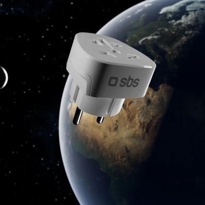8. SBS Shuko/EU Reiseadapter – Universal – Weiß