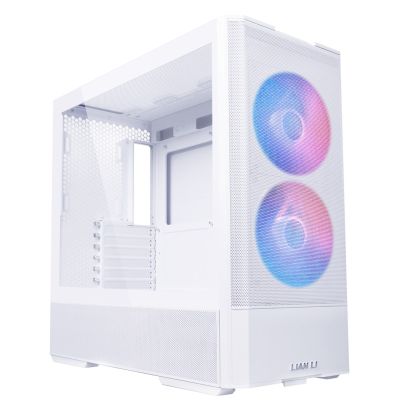 9. Lian Li LANCOOL 207 PC-Gehäuse, Midi-Tower, ATX, gehärtetes Glas – Weiß