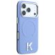 4. Karl Lagerfeld MagSafe Hülle mit geprägtem Ringmuster und Kameo-Logo für iPhone 18 Pro / 17 Pro – Hellblau