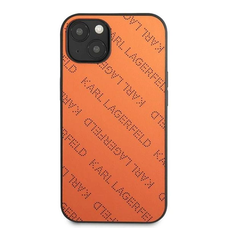 3. Karl Lagerfeld KLHCP13SPTLO iPhone 13 mini 5,4" Hardcase orange / orange Perforated Allover