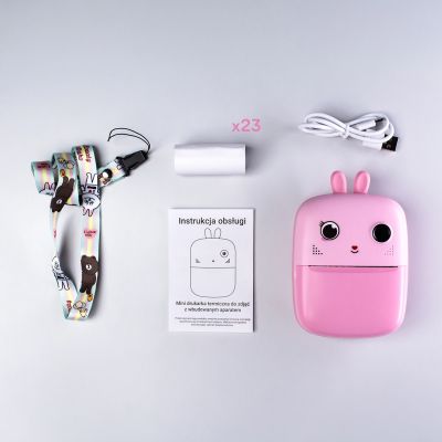 2. Mini-Thermodrucker für Kinder mit Kamera und Camcorder - Rosa