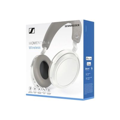 13. Sennheiser MOMENTUM 4 Kabellose weiße Kopfhörer