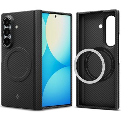 2. Spigen AirSkin Aramid MagFit MagSafe Hülle für Samsung Galaxy Z Fold 8 Ultra – Schwarz