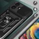 4. Hybrid Armor Camshield iPhone 17 Hülle mit Ständer und Kameraabdeckung - Schwarz