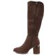 3. Braune Damen-Stiefeletten mit Lochmuster und hohem Absatz, S.Barski HY62-8122