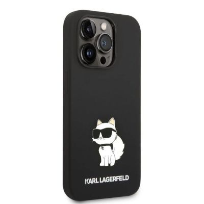 4. Karl Lagerfeld Choupette-Silikonhülle für iPhone 14 Pro Max – Schwarz
