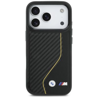 3. BMW M Carbon Line & Logo MagSafe Case für iPhone 17 Pro – Gelb