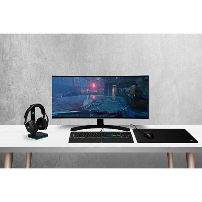 3. Corsair | Gummikuppel | K55 RGB PRO | Gaming-Tastatur | Gaming-Tastatur | RGB-LED-Licht | Vereinigte Staaten | Kabelgebunden | Schwarz