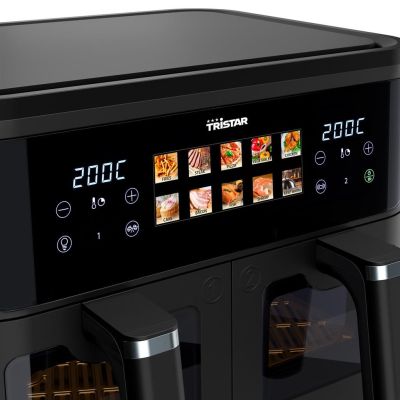 5. Tristar FR-9075 Doppelfritteuse 9L Autonome 2500W Heißluftfritteuse Schwarz