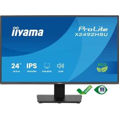 2. iiyama ProLite 24-Zoll Full HD IPS-Panel mit schmalen Rändern an allen Seiten und Energieeffizienzklasse B