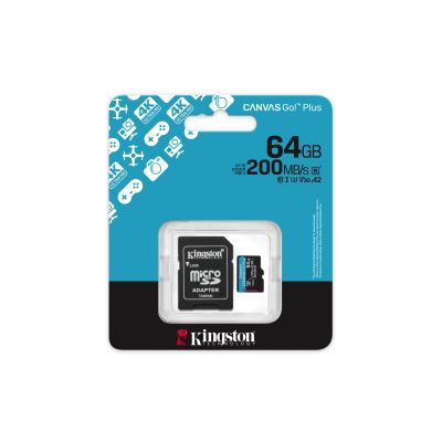 5. KINGSTON microSDXC Canvas Go Plus 64 GB + Adapter