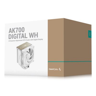 9. DeepCool AK700 Digitaler WH Prozessor-Luftkühler 12cm Weiß 1 Stück.