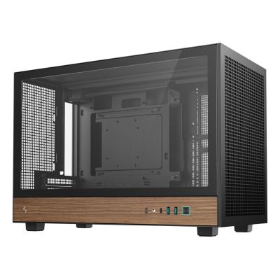3. DeepCool CH260 WOOD Micro Tower Schwarz, Holz