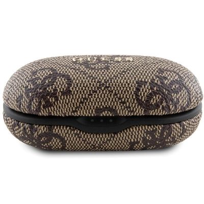 2. TWS Guess 4G Metall-Bluetooth-Kopfhörer mit ENC-Dockingstation – Braun