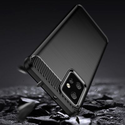 3. Carbon Case für Motorola Moto G Power 2023 flexible Silikon-Carbon-Hülle schwarz