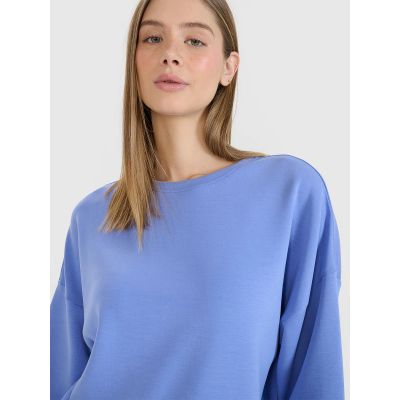 Damen-Sweatshirt mit offenem Reißverschluss und Modal 4F 4FWSS25TSWSF1576-33S