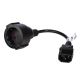 2. Akyga AK-PC-10A Kabel (C14 / IEC C14 / IEC 320 C14 M - Schuko F; 0,15 m; schwarz)