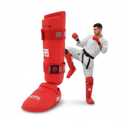Karate WKF RED Schienbein- und Fußschützer | MOOTO