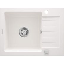 Deante 1-Becken-Spülbecken Zorba mit kurzer Abtropffläche 44 x 58 cm Alabaster (ZQZ_A11A)