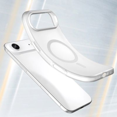 5. Magnetische Schleifhülle für iPhone 17 Air, kompatibel mit MagSafe, mattweiß