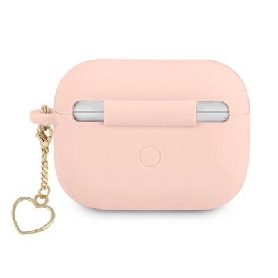 2. Guess, GUAPLSCHSP AirPods Pro Cover pink/pink Silikon Charm Heart Collection