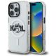 Karl Lagerfeld IML Choupette Sketch Logo MagSafe Hülle für iPhone 16 Pro Max – Transparent
