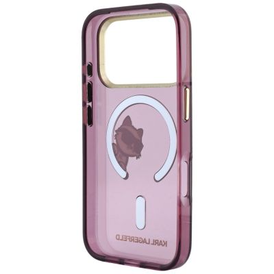 7. Karl Lagerfeld Peekaboo Logo MagSafe Hülle für iPhone 18 Pro / 17 Pro – Burgunderrot