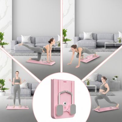 2. Extralink | Pilates-Board | rosa, Reformer für Bauchmuskel- und Liegestützübungen