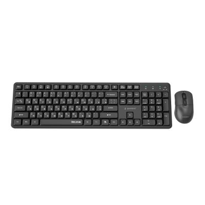 2. GEMBIRD Kabelloses Tastatur- und Maus-Set Silent Key Pro Business, Schwarz, Russisches Layout