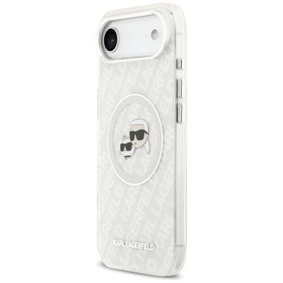 2. Karl Lagerfeld IML Glitter Karl&Choupette Heads Logo MagSafe Hülle für iPhone Air - Grau