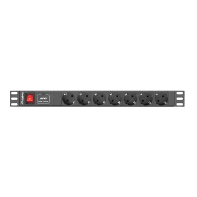 4. Lanberg PDU-07F-0200-IEC-BK Rack-Steckdosenleiste (7 x UTE; 10 A; 2 m; schwarz)
