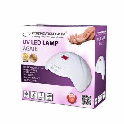7. ESPERANZA UV-LED-Nagellampe Agate 36W EBN010