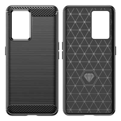 5. Carbon Case Hülle für Realme GT Neo 3 flexible Silikon-Carbon-Hülle schwarz
