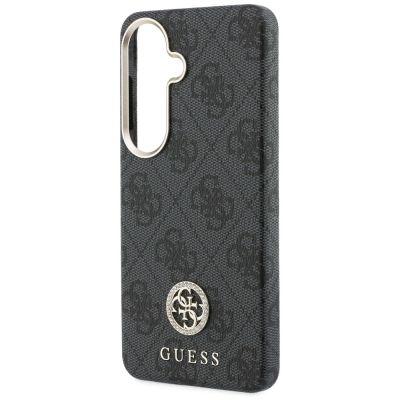 6. Guess 4G Strass-Logo-Hülle mit MagSafe-Funktion für Samsung Galaxy S26 – Schwarz