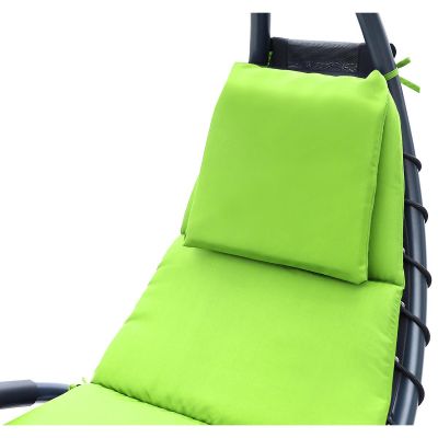 18. BERGAMO Sessel mit Sonnenschirm 200x125x180cm Limette