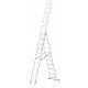 AWTOOLS Aluminiumleiter 3x14 Stufen 150kg, geeignet für Treppen