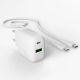 4. Puro PROLITE 30W USB-A / USB-C Wandladegerät + USB-C - USB-C Kabel 1,2m - weiß