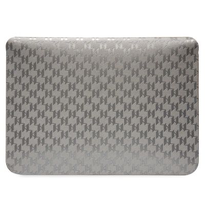 3. Karl Lagerfeld Saffiano Monogram Choupette-Hülle für einen 14-Zoll-Laptop – Silber