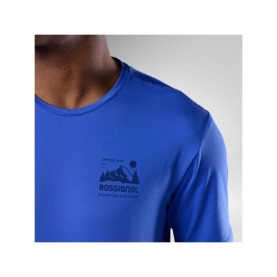 5. ROSSIGNOL M Grafik-Sport-T-Shirt für Herren, Blau