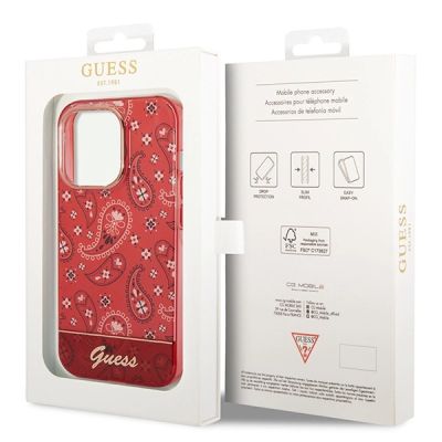 8. Guess GUHCP14XHGBNHR iPhone 14 Pro Max 6,7" rot/rot Hardcase Bandana Paisley