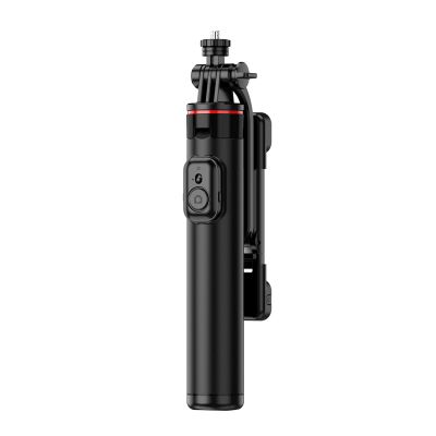 11. Selfie Stick WC12YDS Teleskopstativ 1,3 m aus Aluminiumlegierung mit Dual-Licht und Telefonhalter – Schwarz