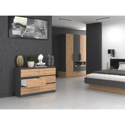 3. Kommode M6 120x30xH77 anthrazit/artisan