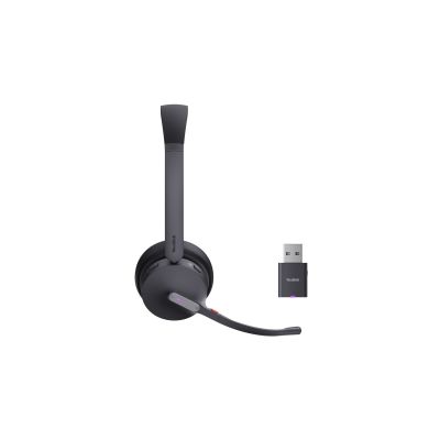 5. Yealink WH64 Hybrid Dual Teams Headset Kabelloses Headset mit Kopfbügel, Büro/Callcenter, Micro-USB, Bluetooth, Schwarz