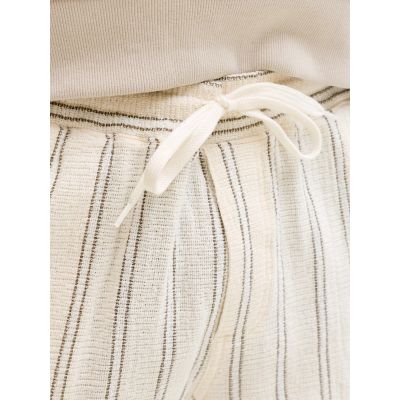 5. Jack&Jones Herren-Streifenshorts JPSTJAIDEN COBA STRIPE JOG SHORTS REG SN 12274413 Antikweiße Streifen