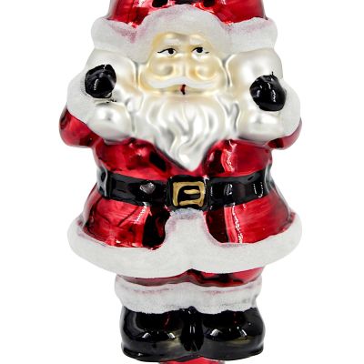 5. Glas-Christbaumspitze „Weihnachtsmänner“ 28,5 cm