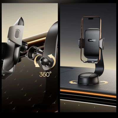 4. Baseus PrimeTrip C03 Autohalterung mit Saugnapf für das Armaturenbrett – Schwarz